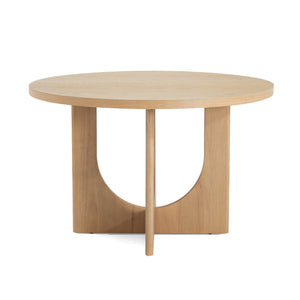 English Elm Christopher Knight Home® - 48" Round Dining Table - Farmhouse Charm, Solid Wood Construction, Space-Saving For Cozy Dining Spaces N771P240935K