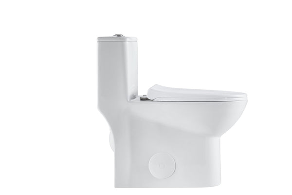 English Elm 1.1/1.6 Gpf One-piece Elongated Ceramic Toilet Skirted Base Comfort Height Soft Close B2724P248740