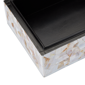 Uma Exquisite Mother of Pearl Decorative Box Set of 2 - Artisan Crafted, Unique Home Accent