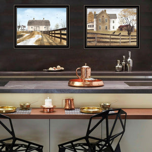 English Elm Trendy Decor 4u Billy Jacobs Rural Barn Framed Art Set Farmhouse Living Room B067P254079