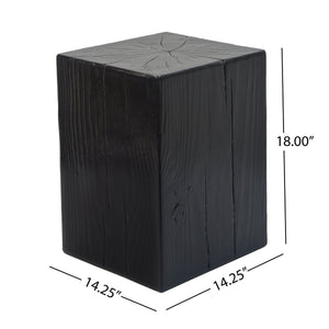 English Elm Christopher Knight Home® - Retro Square-Column Side Table Set with Wood-Look MGO Finish, Stackable End Tables for Living Room Black N770S372B98B99B