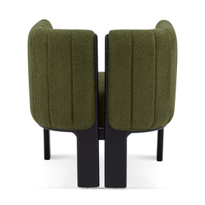 English Elm Christopher Knight Home® - Dining Chairs Set of 2 | Modern Bouclé Upholstered Seating with Rubberwood Frame, Durable 225lb Capacity Black,Olive Green N779P341494G
