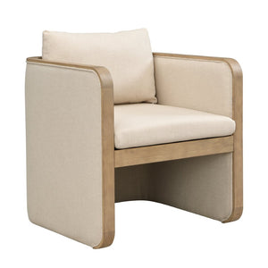 English Elm 25.25" Boucle Upholstered Accent Dining Chairs Mid-century Rubberwood Frame Set of 2 N771P392217M