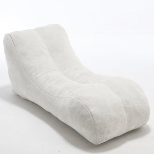 English Elm Creative Bean Bag Sofa Chair with Plush Superfiber Cover and Soft Foam Filling for Luxe Comfort White W1996P266258