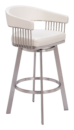 Bantry Swivel Barstool White 110046 Zuo Modern