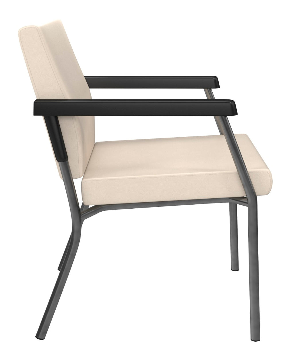 OSP Home Furnishings Bariatric Guest Chair with Reinforced Metal Frame and Pu Arm Pads for Medical Waiting Rooms BC9601-K004