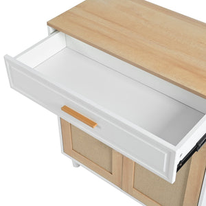 English Elm 2-piece Hidden Litter Box Cabinet with Scratching Doors Charging Station and Drawer N843S002406N