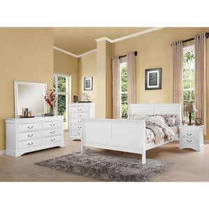 English Elm White 2-Drawer Nightstand with Smooth Kenlin Glides, Dovetail Drawers & Metal Handles for Elegance B062P189242