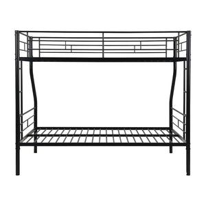 English Elm Twin Over Full Metal Bunk Bed - Modern Design, No Box Spring Needed, Safe Stairs & Ample Storage Space W311S00048-GIGA