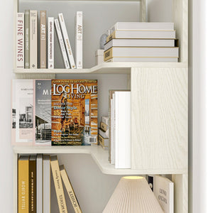 English Elm 90cm L-shaped Corner Bookshelf Five Tier Open Storage for Office Bedroom Living Room W2899P444148