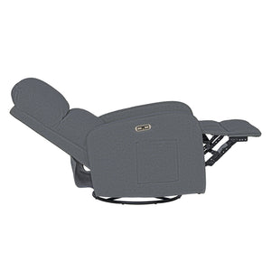 JLA Home INK+IVY - Power Dakota Recliner with Swivel, Glider & USB Charging — Power Recline, Storage Pocket, Plush Comfort Grey II103-0610