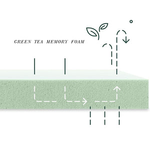 English Elm 8 Inch Twin Memory Foam Mattress Green Tea Charcoal Infused Fiberglass Free Sleep W2297P426192