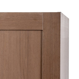 English Elm 62.99In Kitchen Pantry Cabinet - Stylish Walnut Storage Sideboard With Doors & Adjustable Shelves W331S00188
