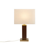 Martha Stewart Hawley Modern/Contemporary Faux Leather Table Lamp MT153-0072 Gold/Brown