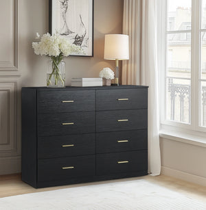 English Elm Modern 8-Drawer Dresser For Bedroom - Chic Storage Solution With Durable Design & Versatile Style W1785P201162