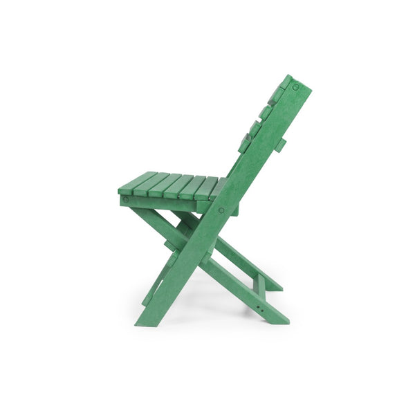 English Elm Coastal Bay Recycled Hdpe Folding Bistro Chair for Patio and Balcony Use Green B2745P409667