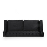 Christopher Knight Home® - Noble House - Knouff Modern Glam Tufted Velvet 3 Seater Sofa