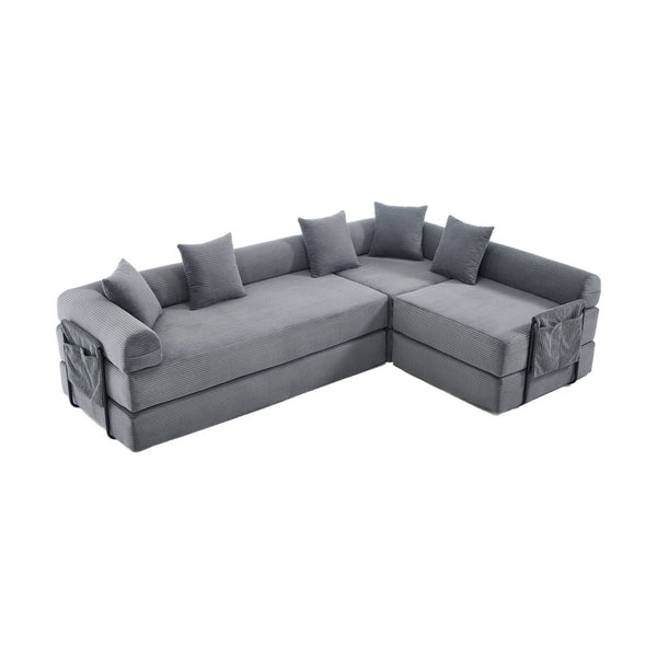 English Elm United We Win Convertible Sofa Bed - Plush Corduroy With Memory Foam, Perfect For Small Spaces! W1568S00252-GIGA