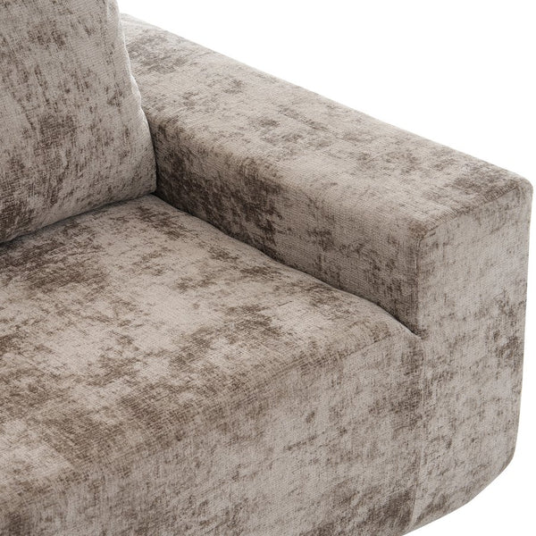 English Elm 139" Oversized Modular Sofa Cloud Sectional with Deep 22.8" Seat Pocket Springs Chenille Comfort for Living Room Brown N719S001730D