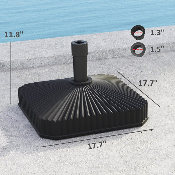 English Elm Easy Fillable Hdpe Square Patio Umbrella Stand Base with Uv Resistant Weatherproof Design T3971P425863