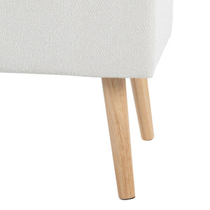 English Elm Storage Bench with Button Tufted Velvet Seat and Gold Tapered Legs for Bedroom B202P471493