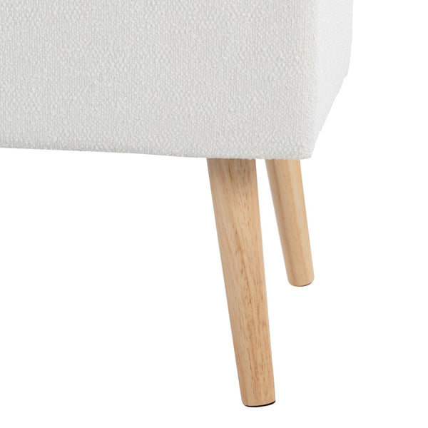 English Elm Storage Bench with Button Tufted Velvet Seat and Gold Tapered Legs for Bedroom B202P471493