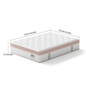 English Elm 12 Inch Full Hybrid Mattress Gel Foam Pocket Springs Firm Support Cool Sleep B2716P455233