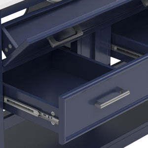 English Elm Christopher Knight Home® - 36" Modern Bathroom Vanity with Ceramic Sink, Tip-Out Tray, Soft-Close Drawers, Open Shelf, Waterproof Surface Blue N817P288908B