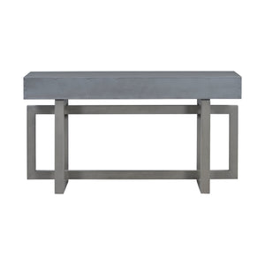 English Elm U_STYLE Elegant Console Table with Three Drawers, Long Slim Entryway Table for Hallway & Foyer Storage Antique Gray N711P175776E