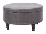 OSP Home Furnishings Augusta storage Ottoman Pewter