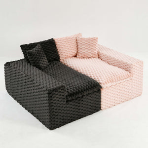 English Elm Luxury Color-Block Turtle Velvet Sofa - Modular Design For Stylish Living Room Comfort & Flexibility P1 W3371S00048-GIGA