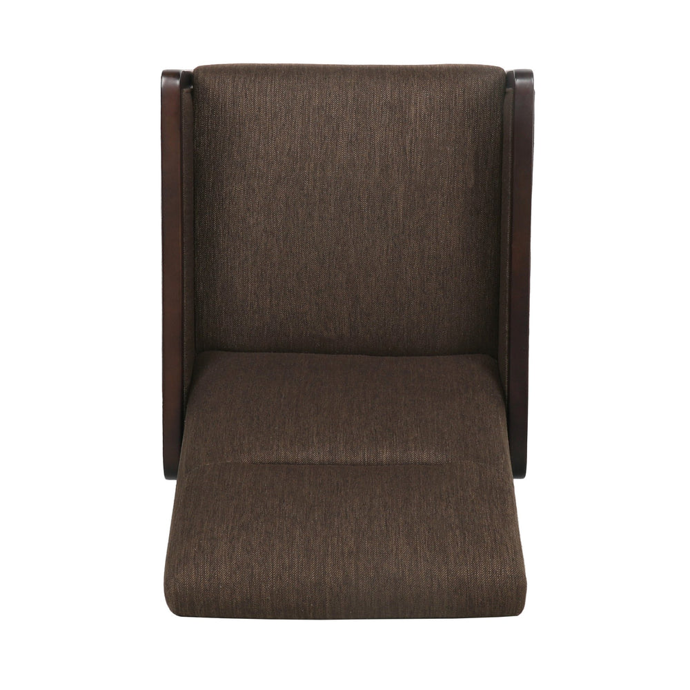 English Elm Christopher Knight Home® - Fabric Recliner Chair Mid-Century Push-Back Upholstered Armchair with Thick Cushion and Birch Frame Brown 70449.00BRN