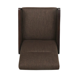 English Elm Christopher Knight Home® - Fabric Recliner Chair Mid-Century Push-Back Upholstered Armchair with Thick Cushion and Birch Frame Brown 70449.00BRN