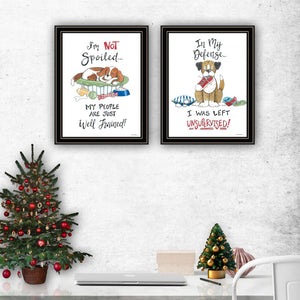 English Elm Trendy Decor 4u Bold Typography Two Piece Black Framed Humorous Wall Art Set B067P256632