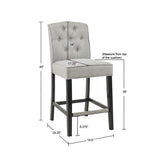 Madison Park Marian Transitional Tufted Counter Stool MP104-1127 Light Grey