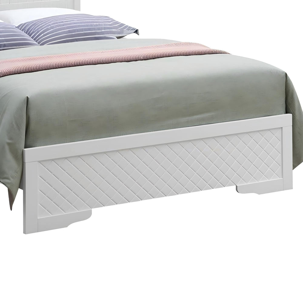 English Elm Chic Champagne Full Bed with Silver Finish, Durable Particle Board Frame, Transitional Style, 57"W B078S00546