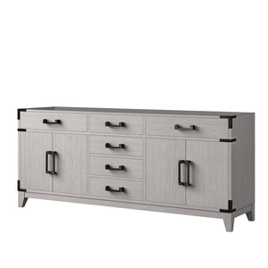 English Elm White Oak Double Bath Vanity - 72" W, Spacious Storage, Soft-Close Design, Natural Finish For Luxury B2731P259904-GIGA