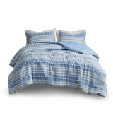 Urban Habitat Rowan Modern/Contemporary Striped Clipped Jacquard Comforter Set UH10-2482 Blue