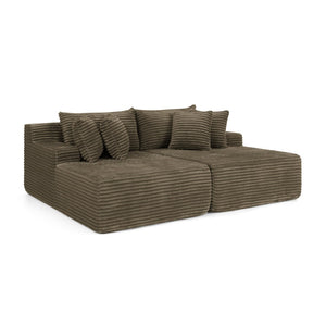 English Elm Two-Seater Lazy Lounge Chair - Plush Velvet Sofa For Relaxed Indoor Living, No Assembly Needed! W487S00379-GIGA