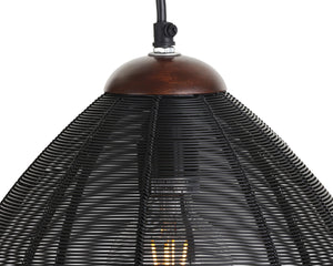 Sunpan JULE Pendant Light - Handcrafted Rustic Iron & Mango Wood Design for Unique Home Décor Spaces 105518