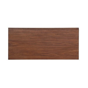 English Elm 3 Drawer Walnut Writing Desk with Splayed Legs for Mid-century Home Office Style B056P416789