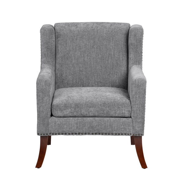 Crestview Collection Modern Indigo Accent Chair - Stylish Comfort For Your Living Room With Sturdy Legs And Plush Cushion Gray Polyester Evfzr4351ogry