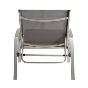 English Elm Christopher Knight Home® - OXTON Chaise Lounge with Breathable Nylon Mesh, Ergonomic Recline and Sleek Low-Profile Design for Comfort Grey 62753.00MP2