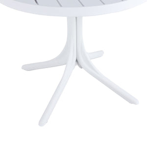 English Elm Summer Round Polypropylene Patio Dining Table Weatherproof Lightweight Indoor Outdoor Use W3450P323346