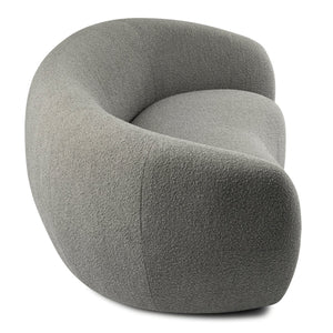 English Elm Sherri 69" Loveseat in Gray Boucle — Mid-Century Curved Design, 6" HD Foam, Durable 600lb Capacity B136P364317