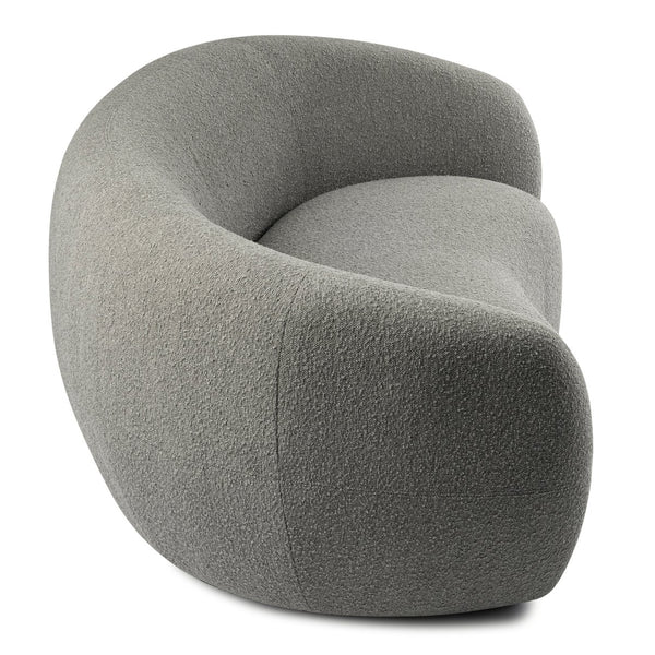 English Elm Sherri 69" Loveseat in Gray Boucle — Mid-Century Curved Design, 6" HD Foam, Durable 600lb Capacity B136P364317