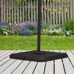 English Elm Outsunny 4-Piece Heavy Duty Cantilever Umbrella Base Weights - 264 Lb Capacity, Weatherproof Design W2225P200835-GIGA