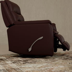 English Elm Global Home Swivel Glider Recliner In Madras Brown – Timeless Comfort & Elegant Design For Any Space B339P333953