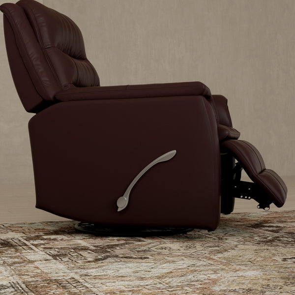 English Elm Global Home Swivel Glider Recliner In Madras Brown – Timeless Comfort & Elegant Design For Any Space B339P333953