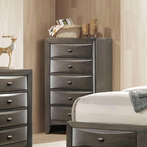 English Elm Transitional White Chest Solid Wood Dovetail Drawers Nickel Pulls Bedroom Storage B2741P372200